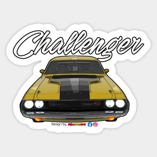 Challenger yellow by pjesusart Sticker